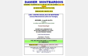Tournoi à Montbard (21) sur damier 100 cases