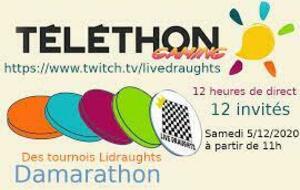 LiveDraughts : Damarathon samedi 05 décembre 2020 sur Twitch ... 12h de live !