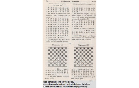Jeu de Dames : position et combinaisons "WOLDOUBY"