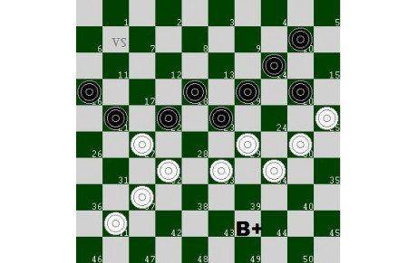 Jeu de dames ; entraînement - B+
